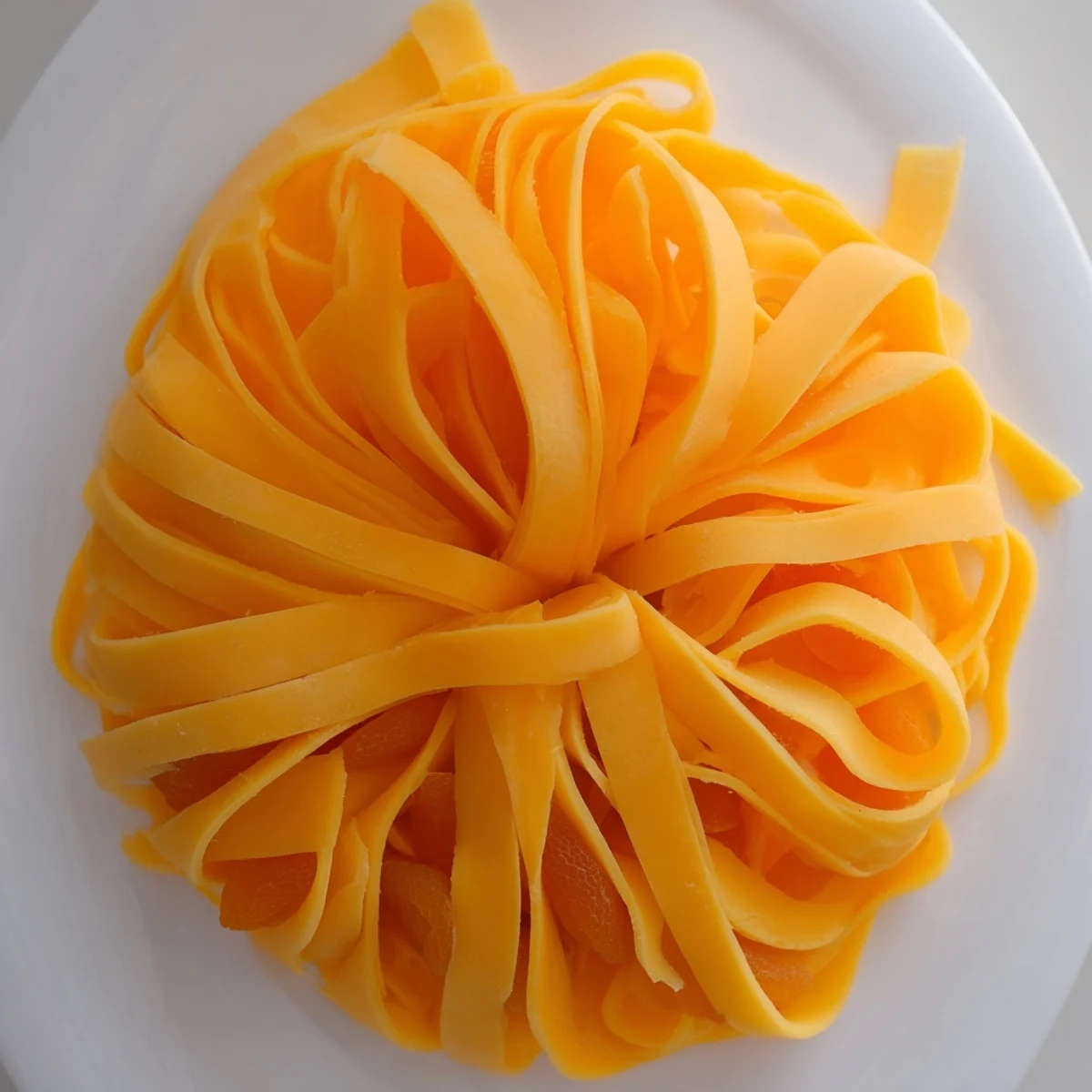 Vibrant spiral of The Copper Coil appetizer: sharp cheddar cheese and sweet apricot slices.