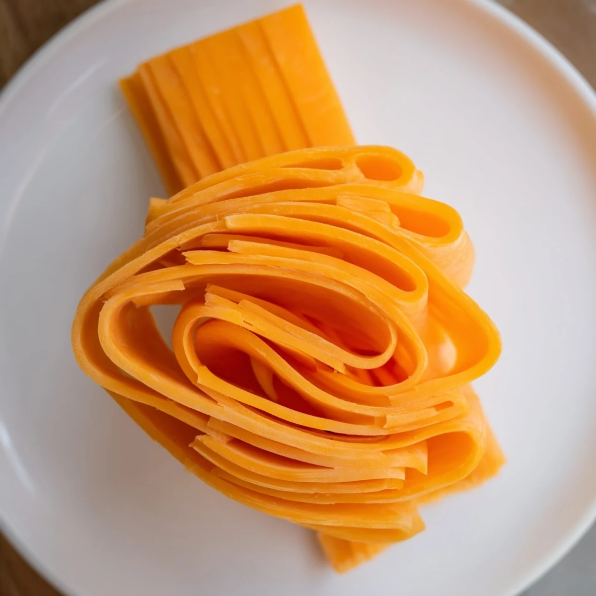 A close-up view of The Copper Coil appetizer: expertly layered cheese and apricot ready to share.