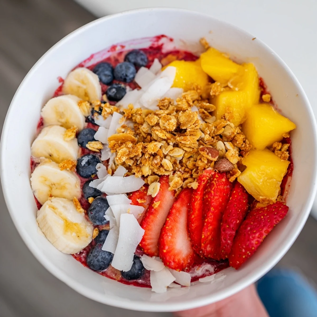 Bright and fruity Breakfast Smoothie Packs, ready to blend, with colorful fruits for a healthy start.