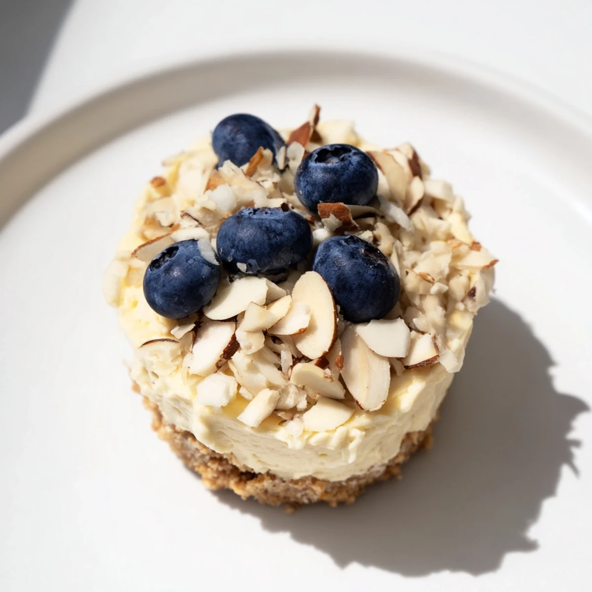 A close-up of delicious protein cheesecake cups, perfect for a high-protein, gluten-free treat.