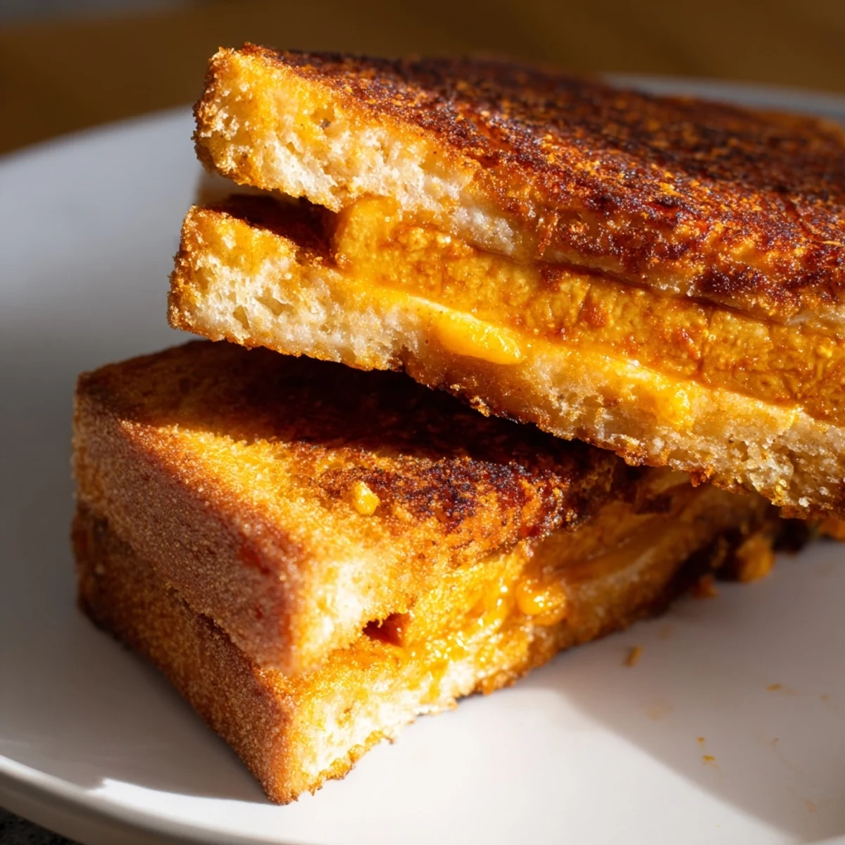 Crispy, spicy tofu shines in this vegan Spicy Crispy Tofu Grilled Cheese for a satisfying lunch.
