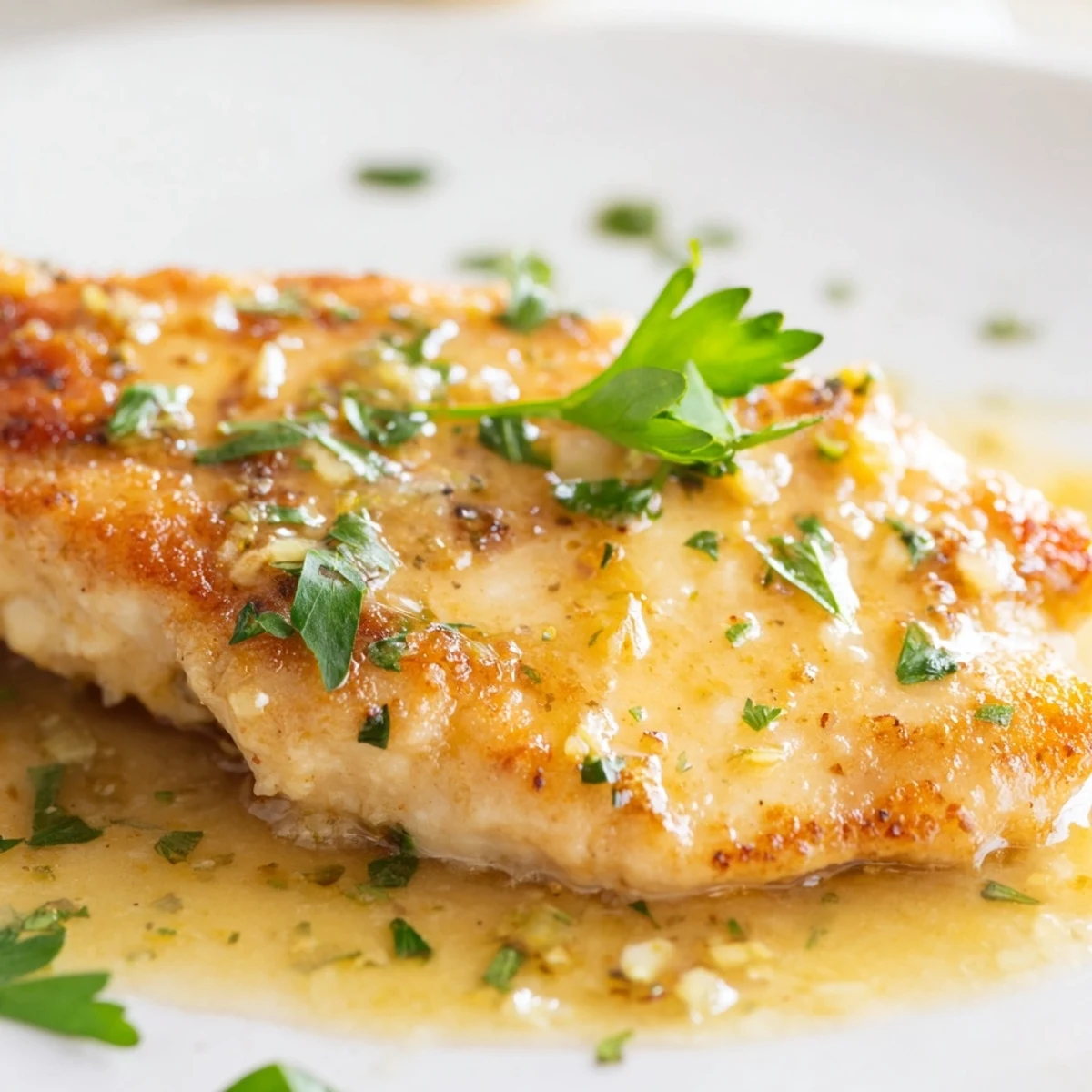 Freshly cooked Lemon Pepper Chicken on a white plate, featuring juicy meat and a zesty, peppered glaze ready for dinner.