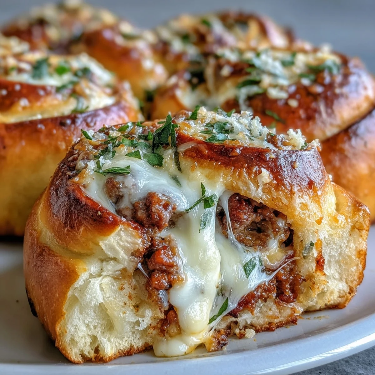 Plated Irresistible High Protein Pepperoni Pizza Rolls served with a small bowl of marinara for dipping, ideal for a quick lunch or meal prep.