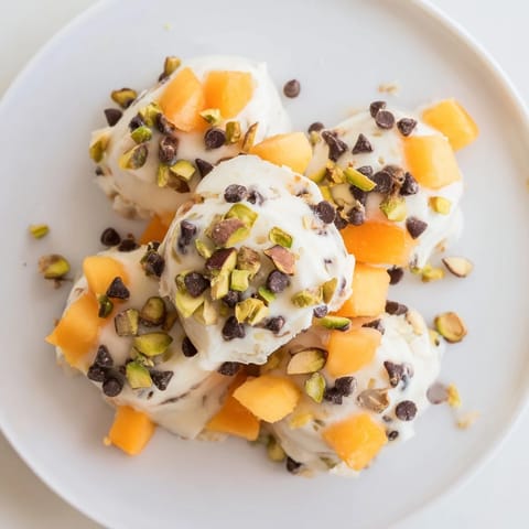 Frozen Peach Yogurt Bites