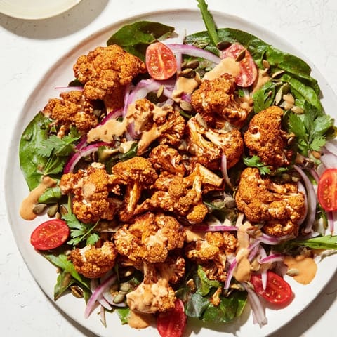 Crispy Cauliflower Salad Tahini