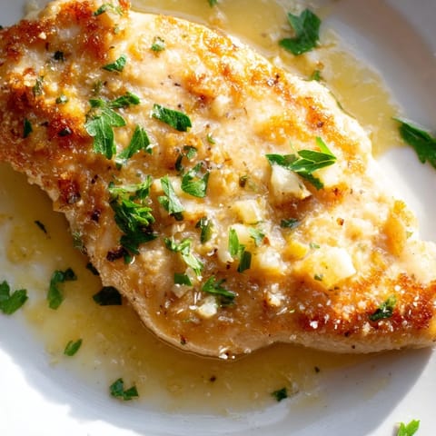 Golden-brown Lemon Pepper Chicken cutlets drizzled with glossy lemon-butter pan sauce, served alongside fluffy rice and bright green vegetables.