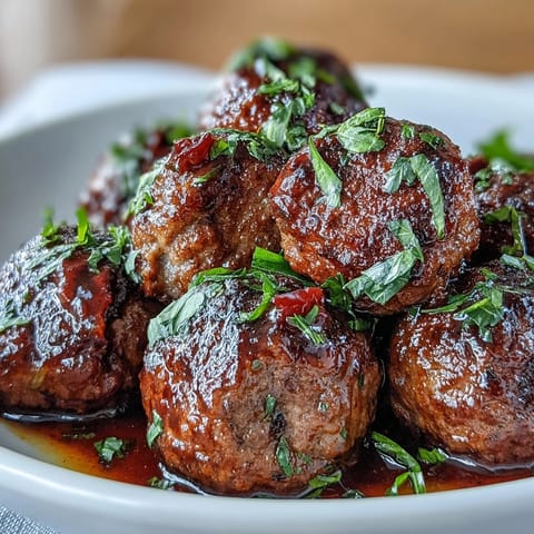 Hearty Crockpot Mississippi Meatballs simmering in a rich ranch and pepperoncini sauce, topped with melted butter.  