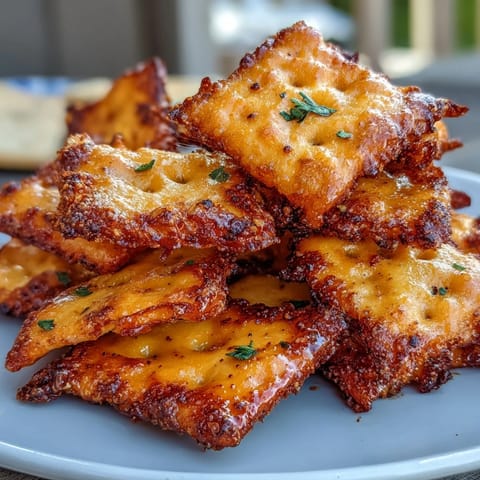 A portable picnic snack box with tangy sourdough Cheez-Its and sweet, juicy red grapes for easy outdoor munching.