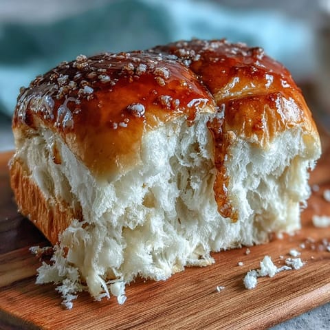 Soft and pillowy Japanese milk bread, made using the Tangzhong method for ultimate freshness.  