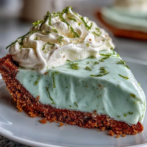 Creamy No-Bake Key Lime Pie, a refreshing citrus dream on graham cracker crust.