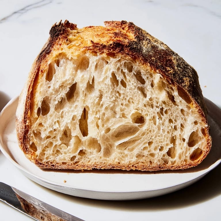 Steaming, crusty, artisan-style The Best Easy No-Knead Bread fresh out of the Dutch oven.
