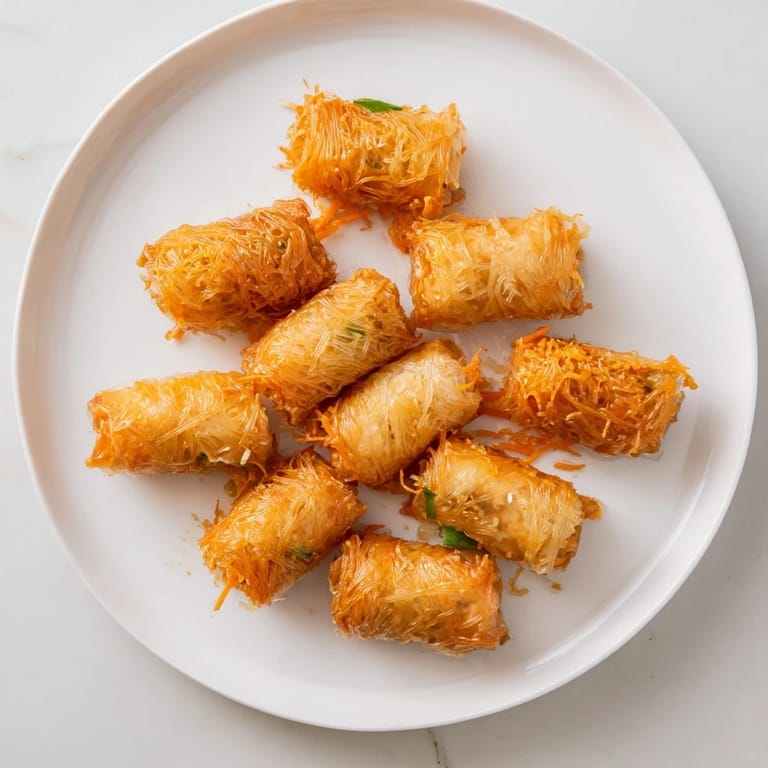 Delicious, homemade chicken lumpia bites – a simple appetizer with an inviting, crunchy appeal.