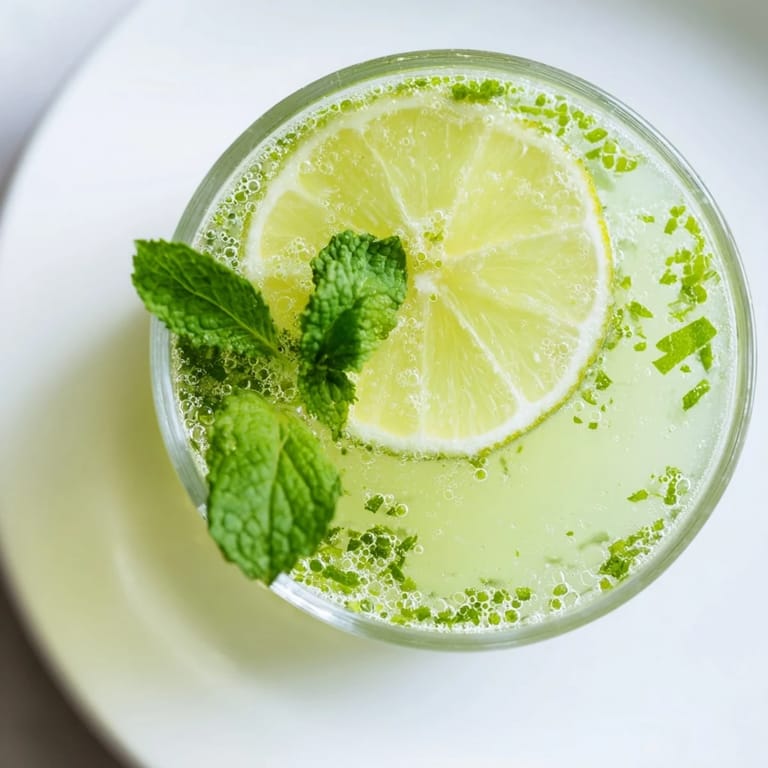 A vibrant pitcher of Mint Lime Agua Fresca, showcasing fresh mint and lime slices.