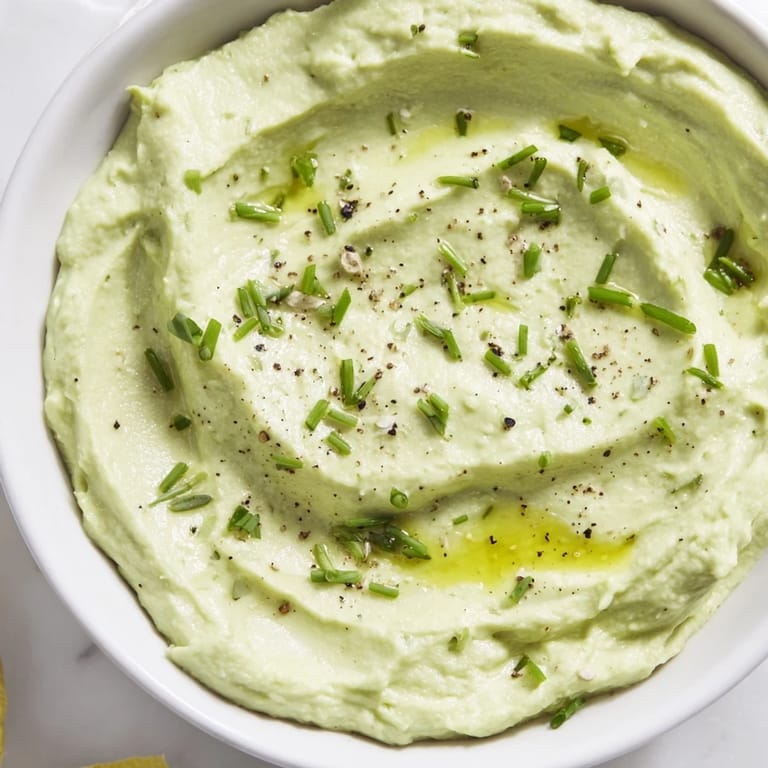 This homemade Avocado Cottage Cheese Dip features a smooth texture, perfect for spreading on crackers.