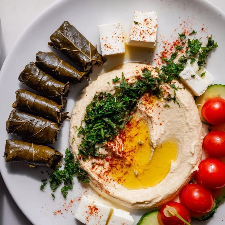 A close-up of a colorful Turkish Meze Platter featuring various cheeses and olives, perfect appetizer.
