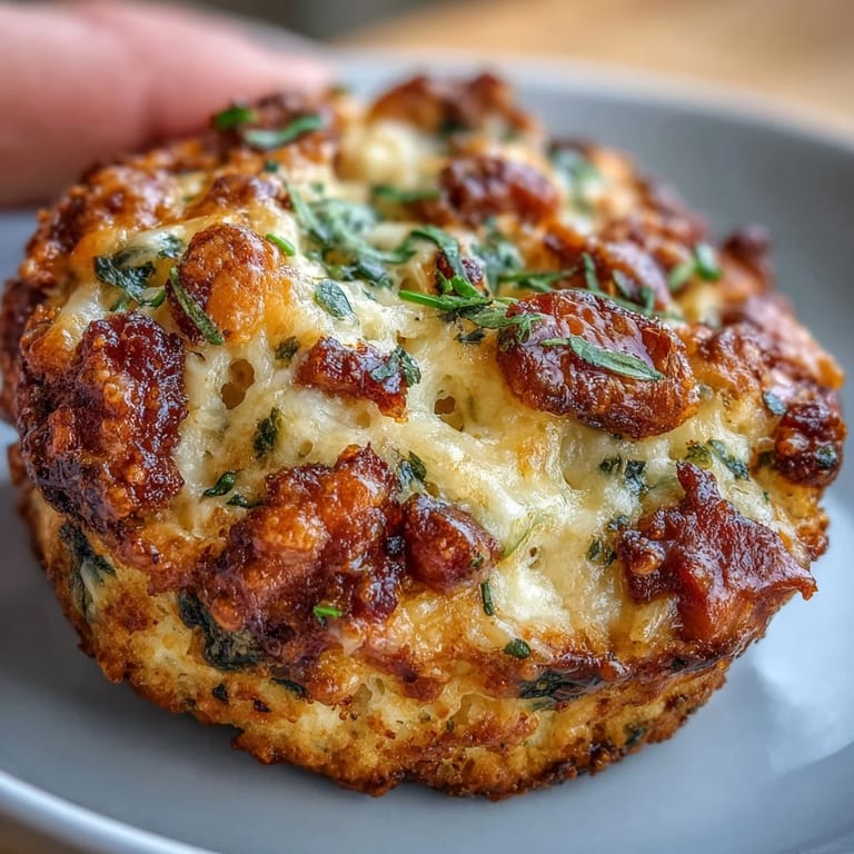 High-protein breakfast biscuits loaded with eggs, Greek yogurt, and your choice of savory mix-ins, baked to perfection.