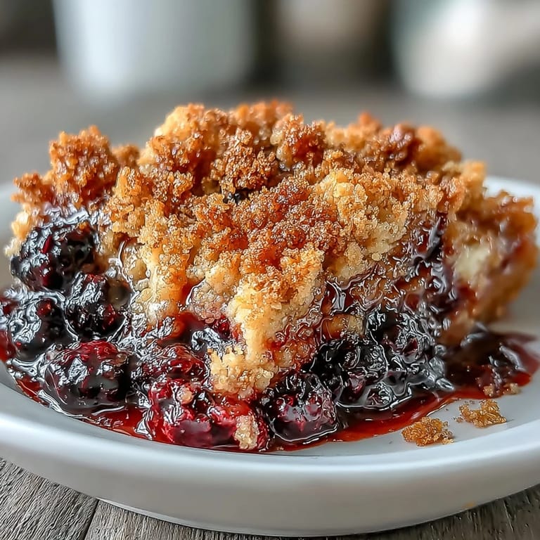 Mixed berries topped with crunchy oat crumble, baked until golden and served warm in individual dishes.