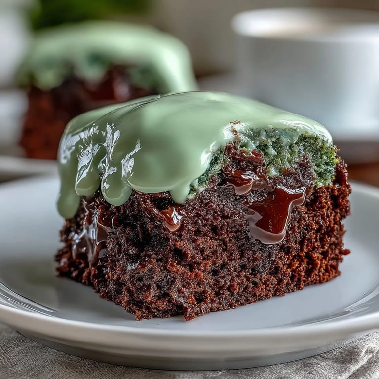 Festive shamrock brownies decorated with smooth green frosting and sprinkles, a delightful treat for holiday parties.  