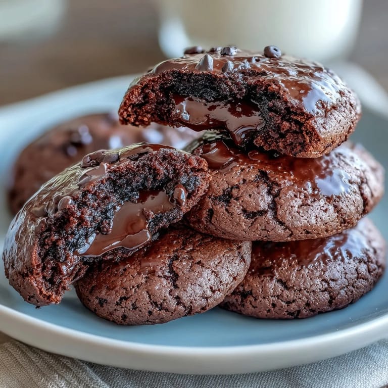 Soft and chewy brownie mix cookies baked to perfection, ideal for satisfying a chocolate craving in minutes.  