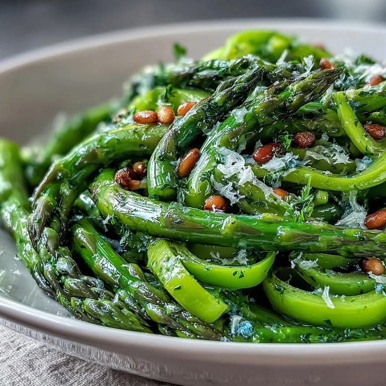 Light shaved asparagus salad with zesty lemon and savory Parmesan. A refreshing vegetarian side bursting with color and flavor.