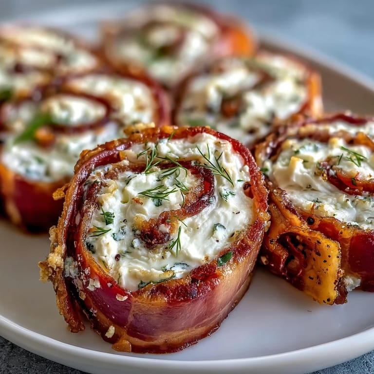 Creamy cheese and smoky ham wrapped around tangy pickles in bite-sized pinwheels.