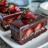 A decadent Dubai chocolate strawberry bark with marbled dark and white chocolate, topped with fresh strawberries and pistachios.